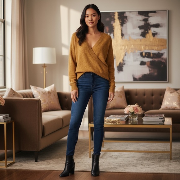 Madewell alpaca wool blend ballet wrap sweater m - Picture 1 of 9